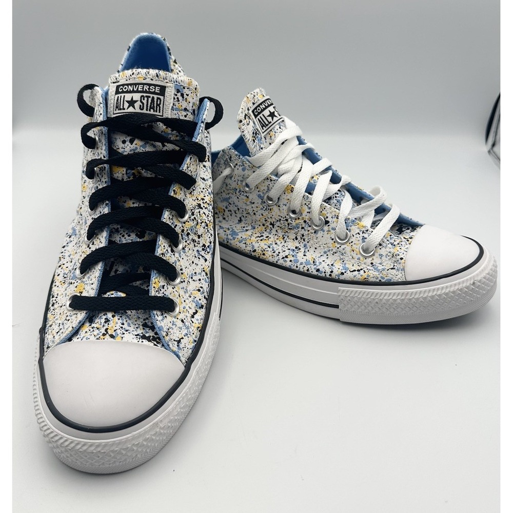 Converse Unisex Chuck Taylor All Star A00469F OX Low Top Shoes White/Yellow/Blue